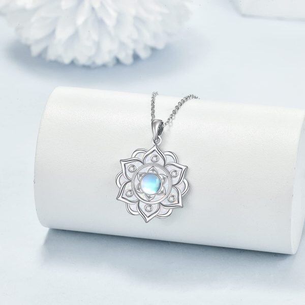 Sterling Silver Lotus Necklace-2