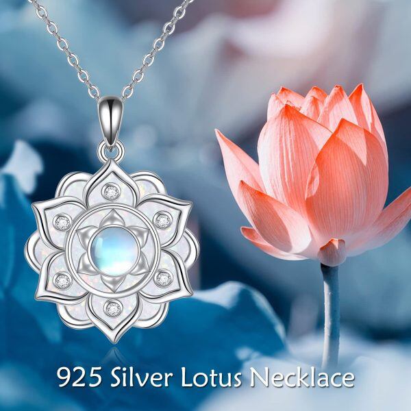 Sterling Silver Lotus Necklace-5