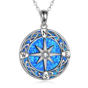 Sterling Silver Celtic Compass Necklace-0