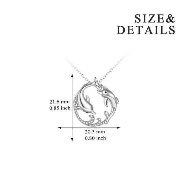 Sterling Silver Dolphin Necklace-3