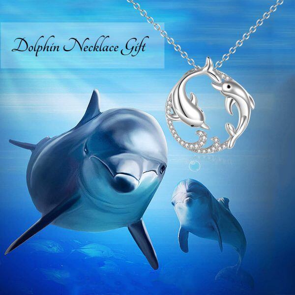 Sterling Silver Dolphin Necklace-4