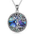 wholesale 925 Sterling Silver Abalone Shell Tree of Life Pendant Necklace for Women Christmas s-0-6