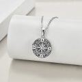 wholesale 925 Sterling Silver Celtic Knot Compass Photo Locket Pendant Necklace s for Women and Men-0-2