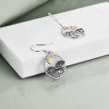 wholesale 925 Sterling Silver Mushroom & Crescent Moon Dangle Earrings for Women-0-3