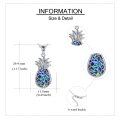 wholesale 925 Sterling Silver Abalone Shell Inlay Pineapple Pendant Necklace s for Women-0-4