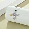 wholesale 925 Sterling Silver Sunflower and Hummingbird Cremation Jewelry Keepsake Pendant Necklace with Chain for Ashes-0-2
