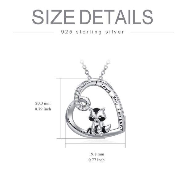 Sterling Silver Raccoon Necklace-3