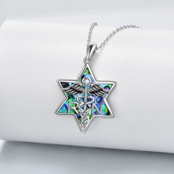 Sterling Silver Star Of David Nurse Necklaces-2