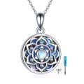 wholesale 925 Sterling Silver Lotus Flower Memorial Keepsake Cremation Pendant Necklace for Ashes with Chain and Funnel Set-0-0