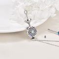 wholesale 925 Sterling Silver Lotus Flower Memorial Keepsake Cremation Pendant Necklace for Ashes with Chain and Funnel Set-0-2