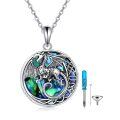 wholesale 925 Sterling Silver Abalone Shell Celtic Dragon Urn Pendant Necklace with Funnel and Spatula Set-0-0