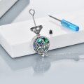 wholesale 925 Sterling Silver Abalone Shell Celtic Dragon Urn Pendant Necklace with Funnel and Spatula Set-0-2
