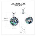 wholesale 925 Sterling Silver Abalone Shell Celtic Dragon Urn Pendant Necklace with Funnel and Spatula Set-0-3