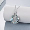 wholesale 925 Sterling Silver Blue Crystal Tree of Life Cremation Pendant Keepsake Memorial Jewelry-0-3