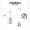 wholesale 925 Sterling Silver Abalone Shell Dolphins Drop Earrings for Women's Fashion s-0-4