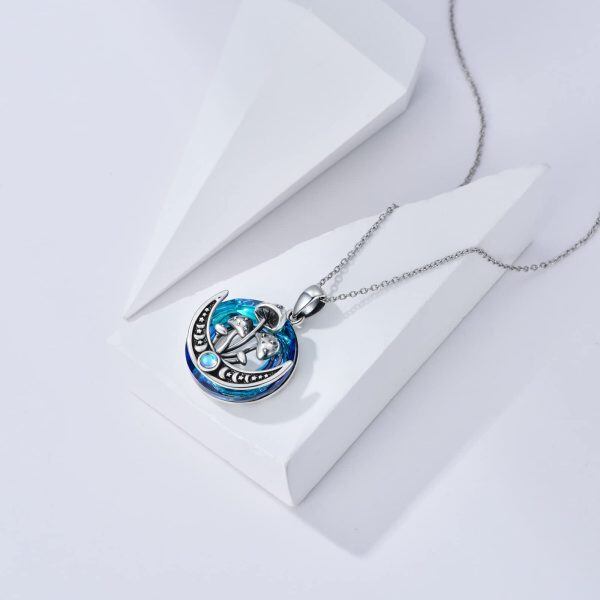 Sterling Silver Mushroom Necklace-3