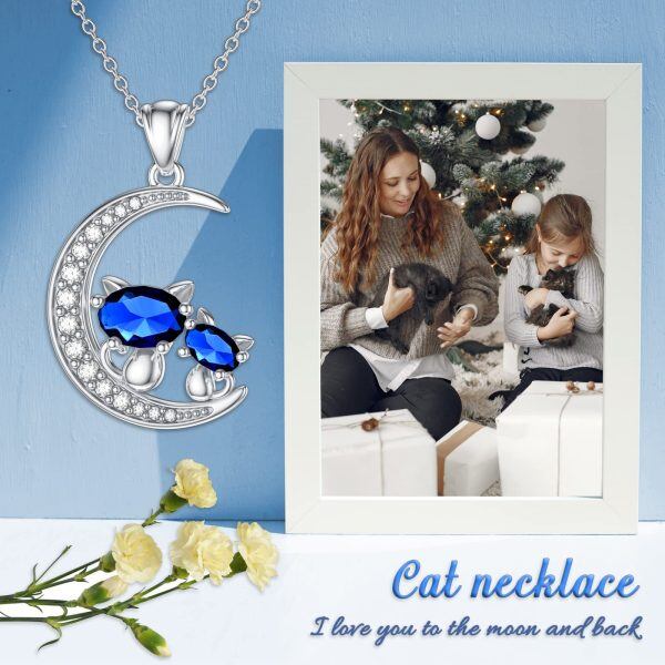 Sterling Silver Cat Necklace-5