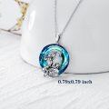 wholesale Sterling Silver Crystal Frog Pendant Necklace for Women Girls 18+2 -0-2