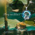 wholesale Sterling Silver Crystal Frog Pendant Necklace for Women Girls 18+2 -0-4