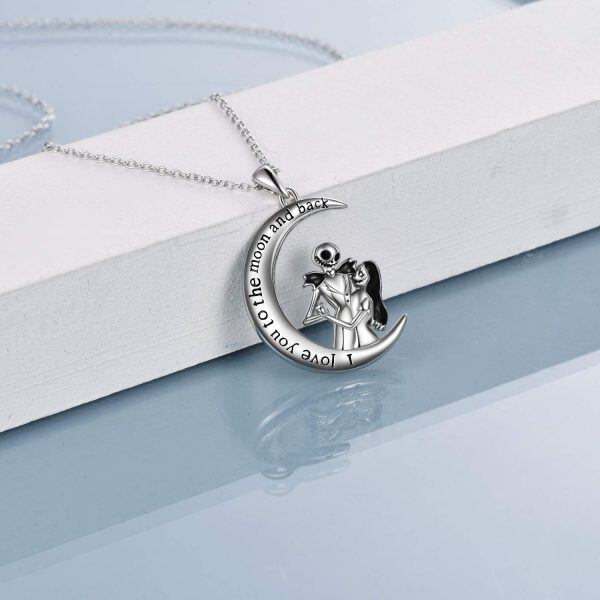 Sterling Silver Nightmare Moon Necklace-3