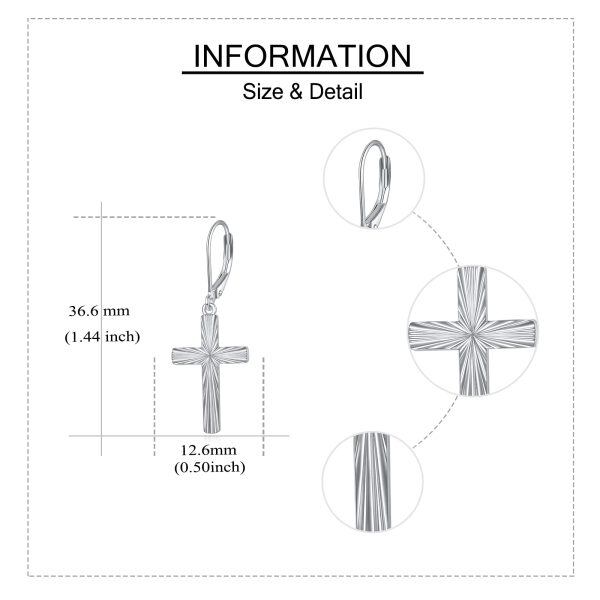 Sterling Silver Cross Earrings-4