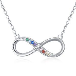 Sterling Silver Infinity Necklace-0