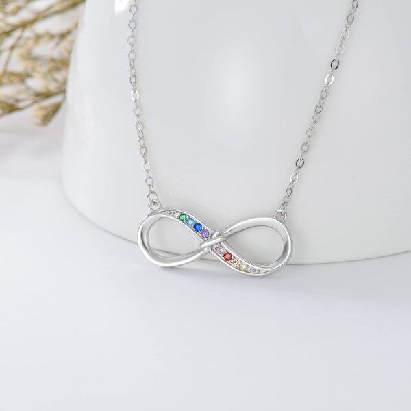 Sterling Silver Infinity Necklace-3