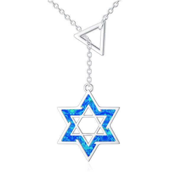 Sterling Silver Star Of David Necklace-0