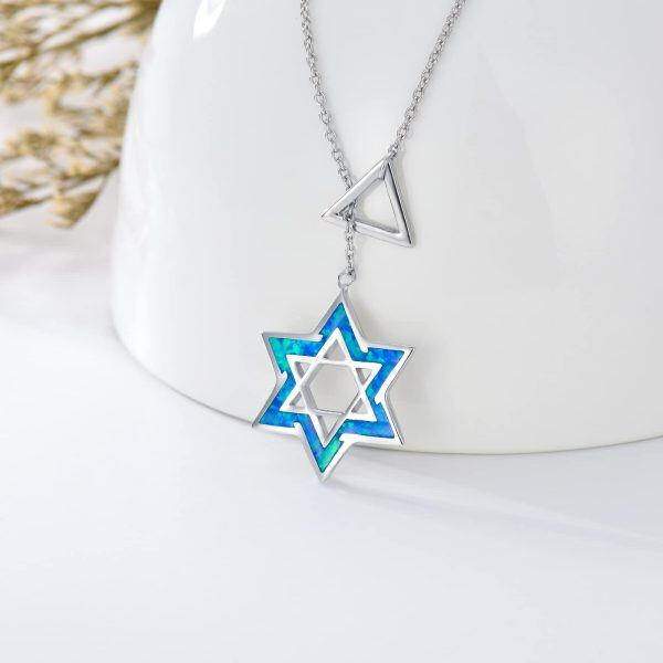 Sterling Silver Star Of David Necklace-5