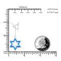 wholesale 925 Sterling Silver Blue Opal Star of David Pendant Chain Necklace for Women-0-6