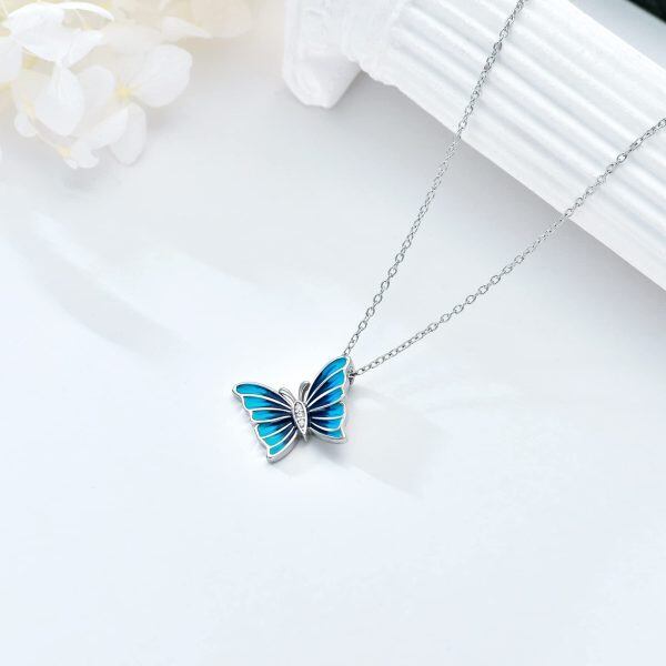 Sterling Silver Butterfly Necklace-1