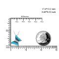 wholesale 925 Sterling Silver Blue Enamel Butterfly Pendant Necklace for Women-0-4