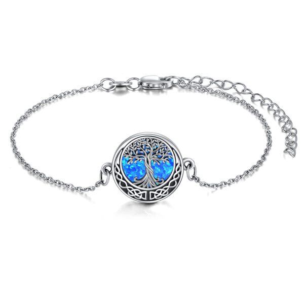 Sterling Silver Tree Of Life Bracelet-0