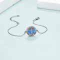 wholesale 925 Sterling Silver Blue Opal Celtic Knot Tree of Life Charm Bracelet s for Women and Girls-0-2