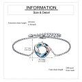 wholesale 925 Sterling Silver & Swarovski Crystal Dolphin Circle Bracelet for Women and Girls-0-3