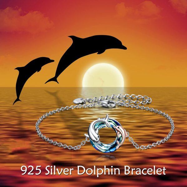 Sterling Silver Dolphin Bracelet-4