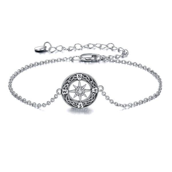 Sterling Silver Compass Bracelet-0