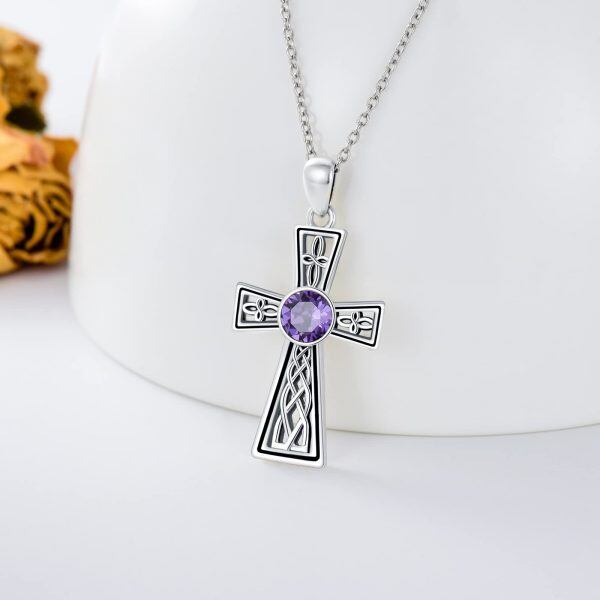 Sterling Silver Cross Pendant Necklace-1