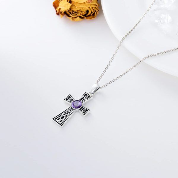 Sterling Silver Cross Pendant Necklace-2