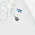 wholesale 925 Sterling Silver Teardrop Tree of Life Abalone Shell Dangle Earrings for Women-0-2