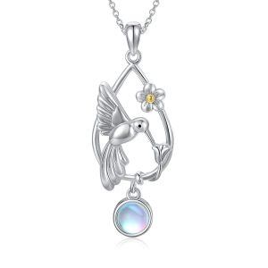 Sterling Silver Hummingbird Necklace-0