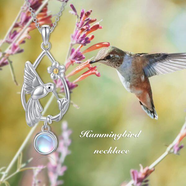 Sterling Silver Hummingbird Necklace-5