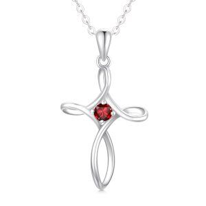 Sterling Silver Cross Necklace-0