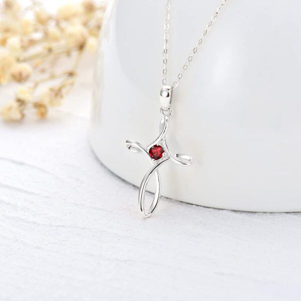 Sterling Silver Cross Necklace-1