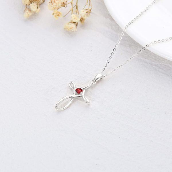 Sterling Silver Cross Necklace-2