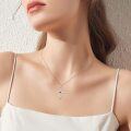 wholesale Sterling Silver Zirconia Cross Necklace for Women 18 +2 -0-9