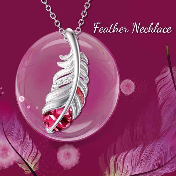 Sterling Silver Feather Necklace-4