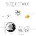 wholesale 925 Sterling Silver Cartoon Pig Flower Huggie Hoop Earrings Gift for Women and Girls-0-5