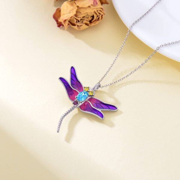 Sterling Silver Dragonfly Necklace-1