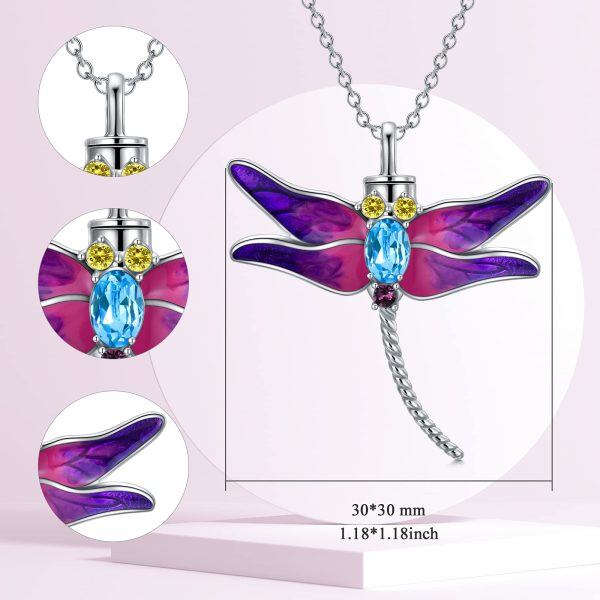 Sterling Silver Dragonfly Necklace-2